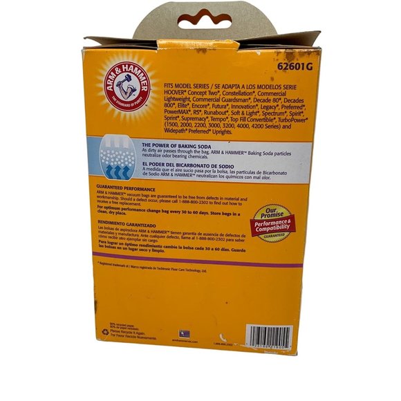 Hoover A Odor Eliminating Vacuum Bags by Arm & Hammer 2 BAGS ONLY - Picture 2 of 6